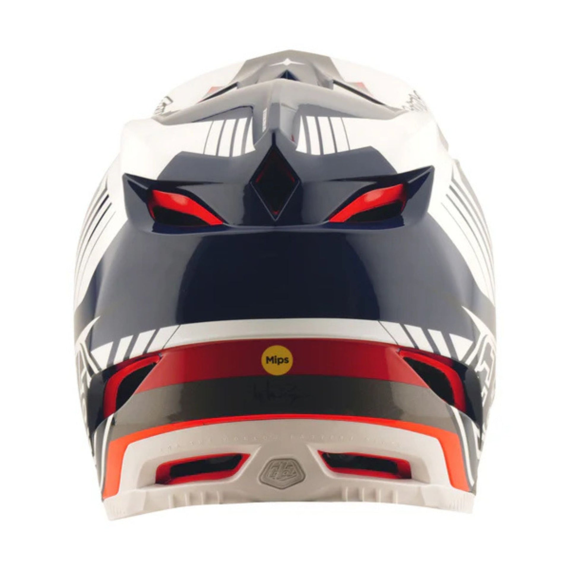 D4 Polyacrylite Helmet; Qualifer Blue / White
